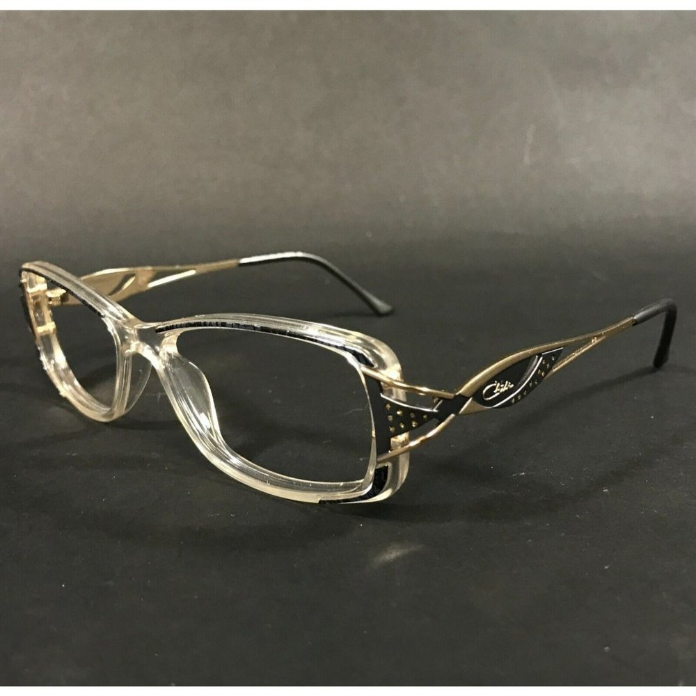 Cazal Eyeglasses Frames MOD.3019 COL.001 Grey Clear Gold Rectangular 53-15-135